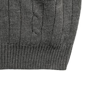 Vintage Towncraft Sweater Vest Adult MEDIUM Gray Cable Knit Deadstock Tags 90s