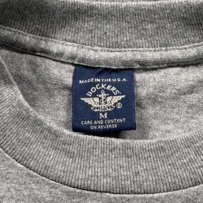 Vintage Dockers Shirt Adult MEDIUM Gray Logo Levis Deadstock Tags USA 90s