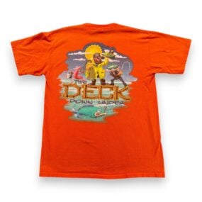 Vintage Deck Down Under Shirt Adult MEDIUM Orange Florida Bar Restaurant Y2K