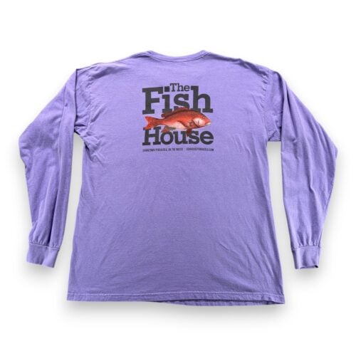 Fish House Shirt Adult EXTRA LARGE Purple Pensacola Florida Restaurant Seafood