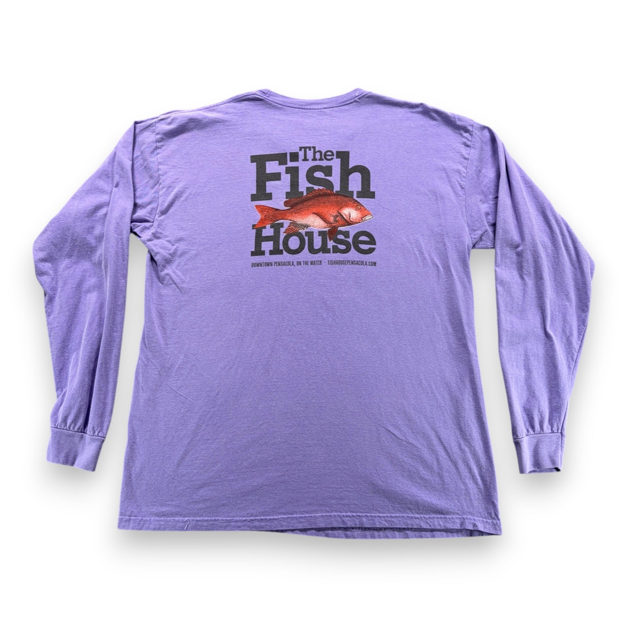 Fish House Shirt Adult EXTRA LARGE Purple Pensacola Florida Restaurant Seafood-1 Fish House Shirt Adult EXTRA LARGE Purple Pensacola Florida Restaurant Seafood