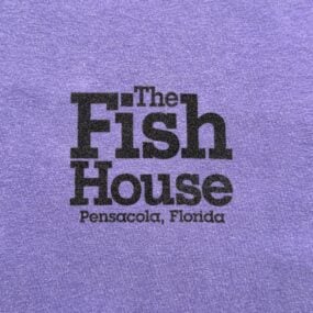 Fish House Shirt Adult EXTRA LARGE Purple Pensacola Florida Restaurant Seafood