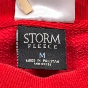Vintage Mackinac Island Sweater Adult MEDIUM Red Sweatshirt Michigan Bicycle 90s