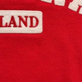 Vintage Mackinac Island Sweater Adult MEDIUM Red Sweatshirt Michigan Bicycle 90s
