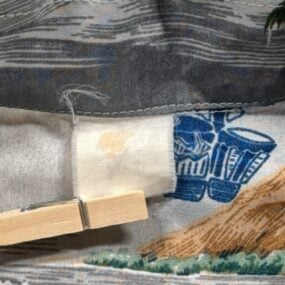 Vintage Hawaiian Shirt Adult EXTRA LARGE Gray Woody Wagon Surf Palm Trees 80s